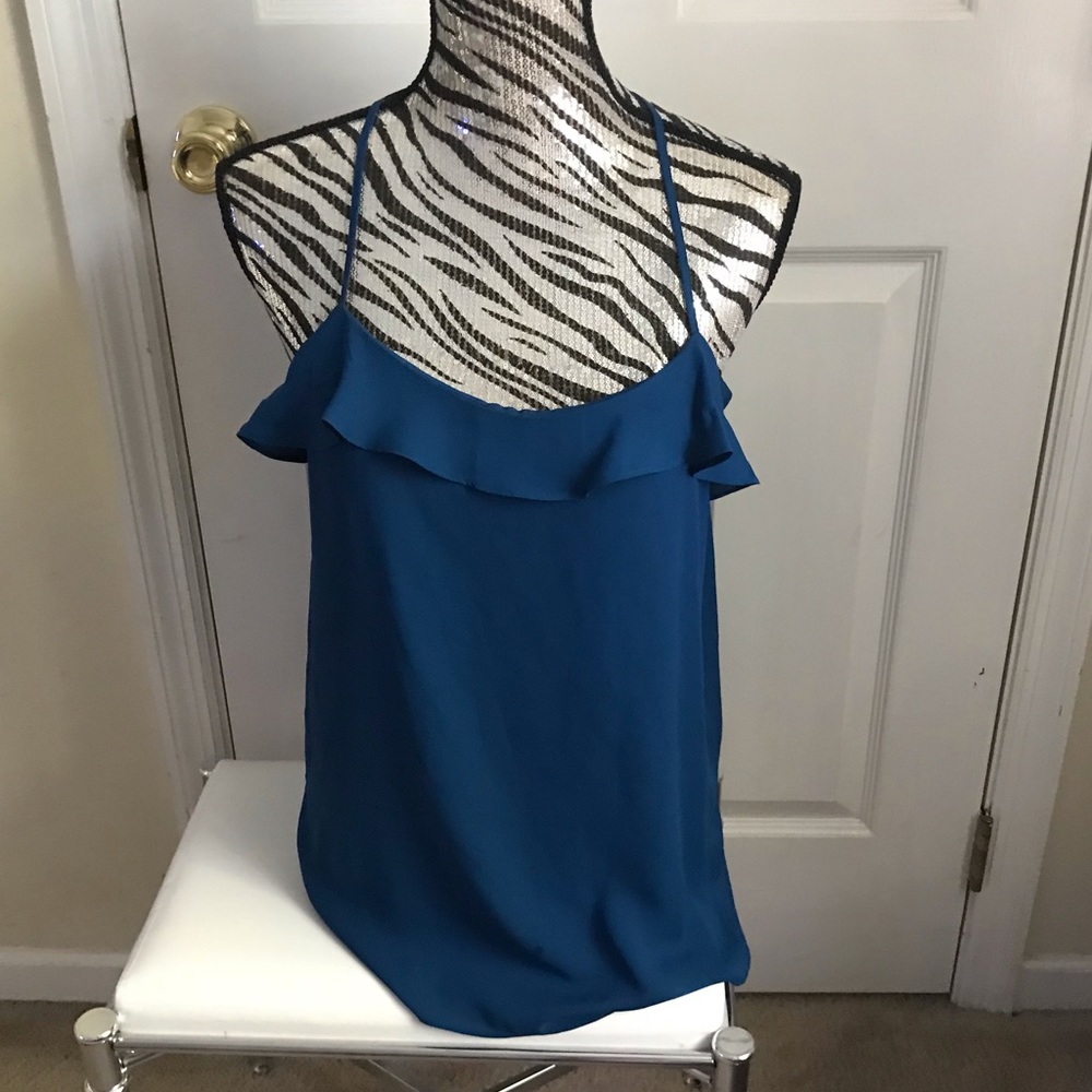 Blue loft tank blouse top